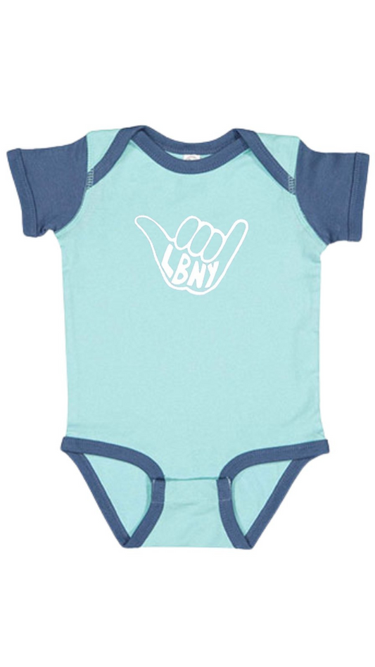 "LBNY Shaka" Blues Onesie